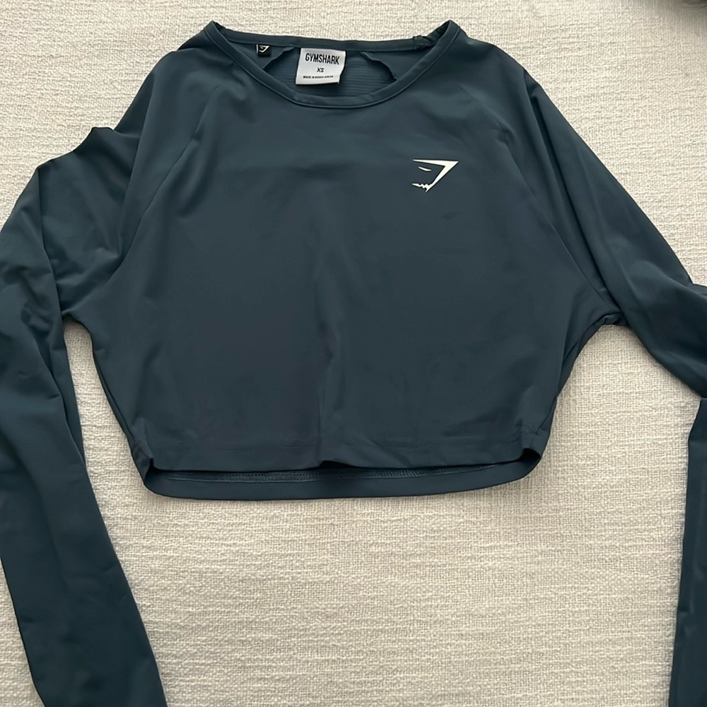 Gym shark cropped longsleeve workout top